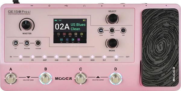 Mooer GE150 Pro (LIPK) Şarjlı Gitar Efekt Prosesörü (Pembe) - Image 1