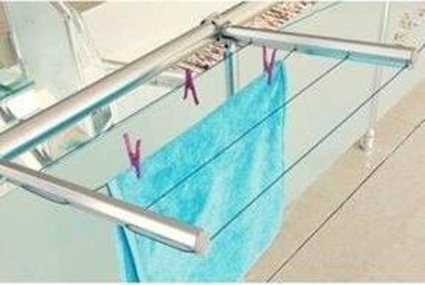 Oval Alüminyum Balkon Çamaşır Kurutmalık Küpeşte Çamaşır Askısı Oval Boru - Image 1