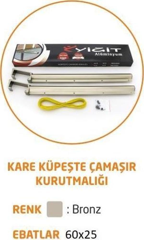 Kare Küpeşte Alüminyum Balkon Çamaşır Kurutmalık 60x25 mm - Image 1
