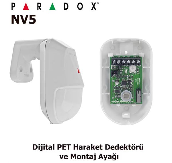 Paradox Nv5 Dijital Pet Haraket Dedektörü Ve Montaj Ayağı - Image 1