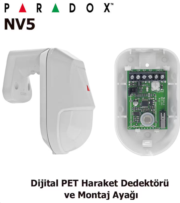 Paradox Nv5 Dijital Pet Haraket Dedektörü Ve Montaj Ayağı - Image 1
