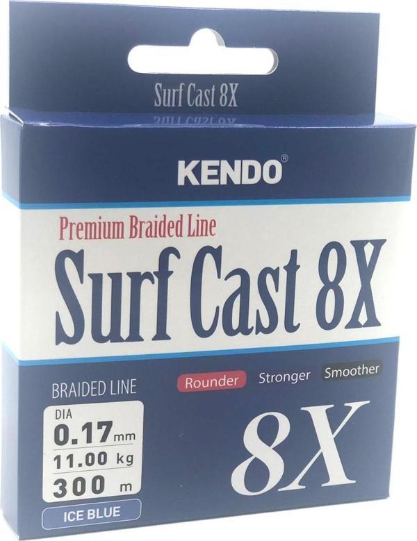 Kendo Surf Cast 8X Fıghtıng 300 mt Örgü İp ( ICE BLUE) 0,17mm - Image 1