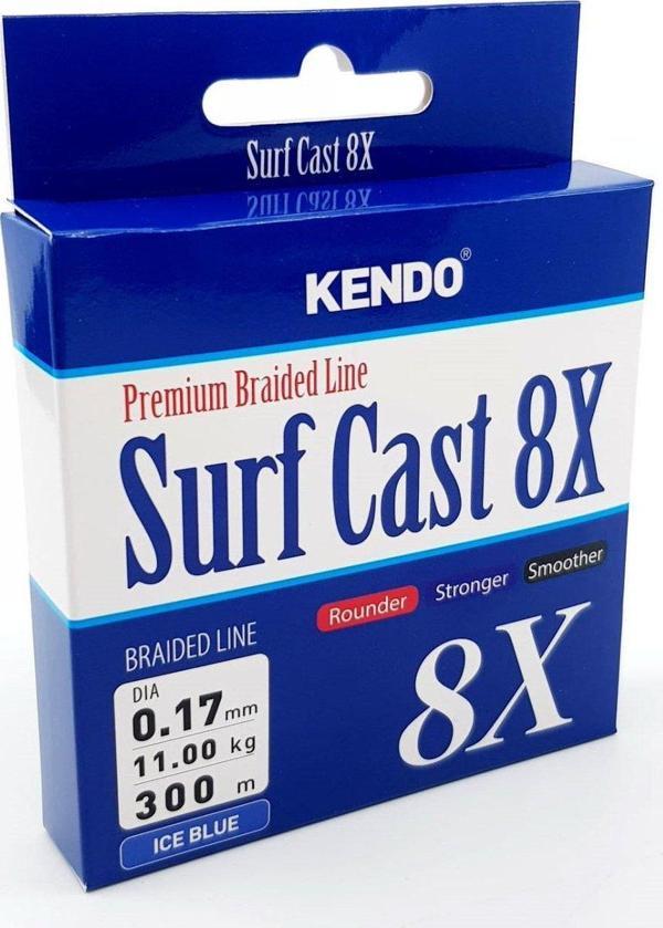 Kendo Surf Cast 8X Fıghtıng 300 mt Örgü İp ( ICE BLUE) 0,13mm - Image 1
