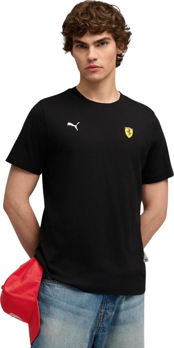 632789-01 Puma Ferrari Sportswear Car G Tee Erkek T-Shirt Siyah - Image 1