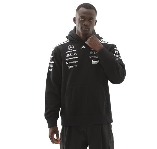 JW5385-E adidas Mercedes - Amg Tm Hood M Erkek Sweatshirt Siyah - Image 1