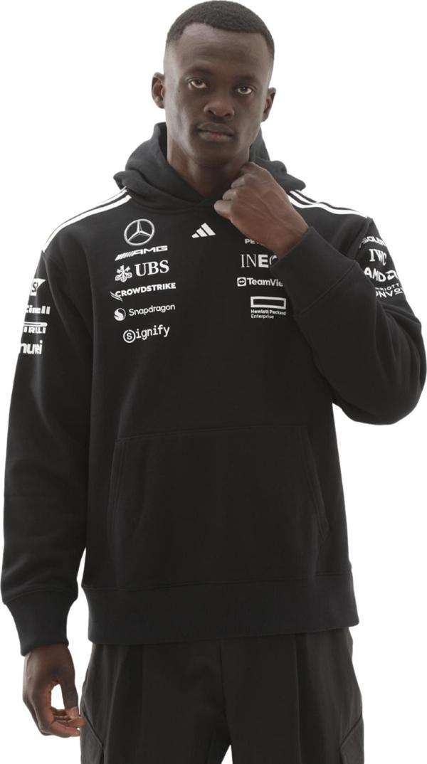 JW5385-E adidas Mercedes - Amg Tm Hood M Erkek Sweatshirt Siyah - Image 1