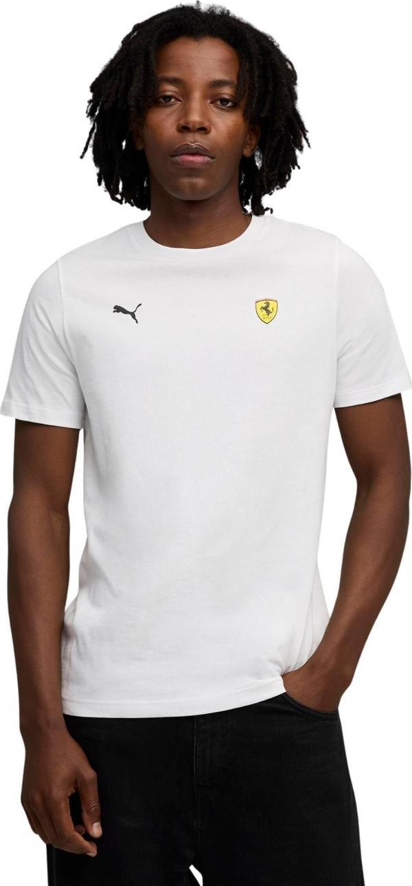 632789-04 Puma Ferrari Sportswear Car G Tee Erkek T-Shirt Beyaz - Image 1