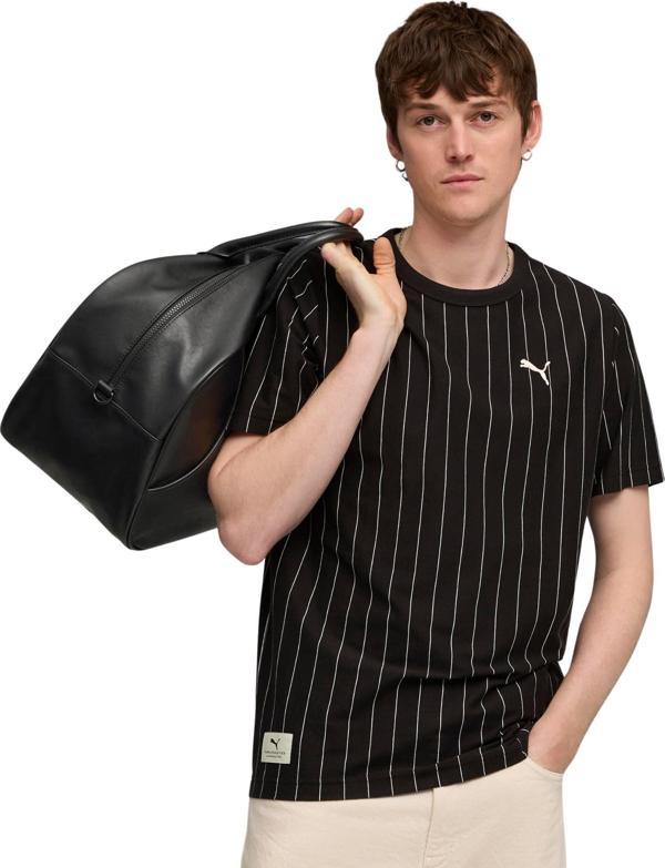 688220-01 Puma Class Striped Tee Erkek T-Shirt Siyah - Image 1
