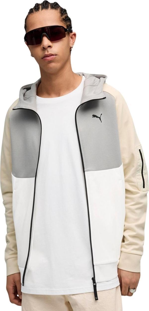 688045-87 Puma Pumatech Fz Hoodie Erkek Ceket Gri - Image 1