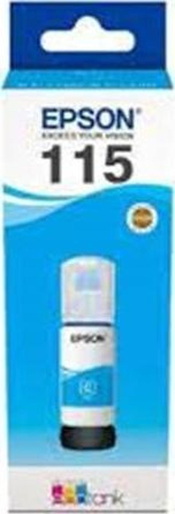 Epson 115 Cyan Mavi Şişe Mürekkep T07D24A L8160-L8180 - Image 1