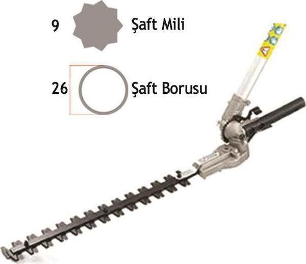 Baco 26mm 9diş Motorlu Tırpan Yüksek Lükstrüm Çit Kesme Şimşir Çit Budama Aparatı - Image 1