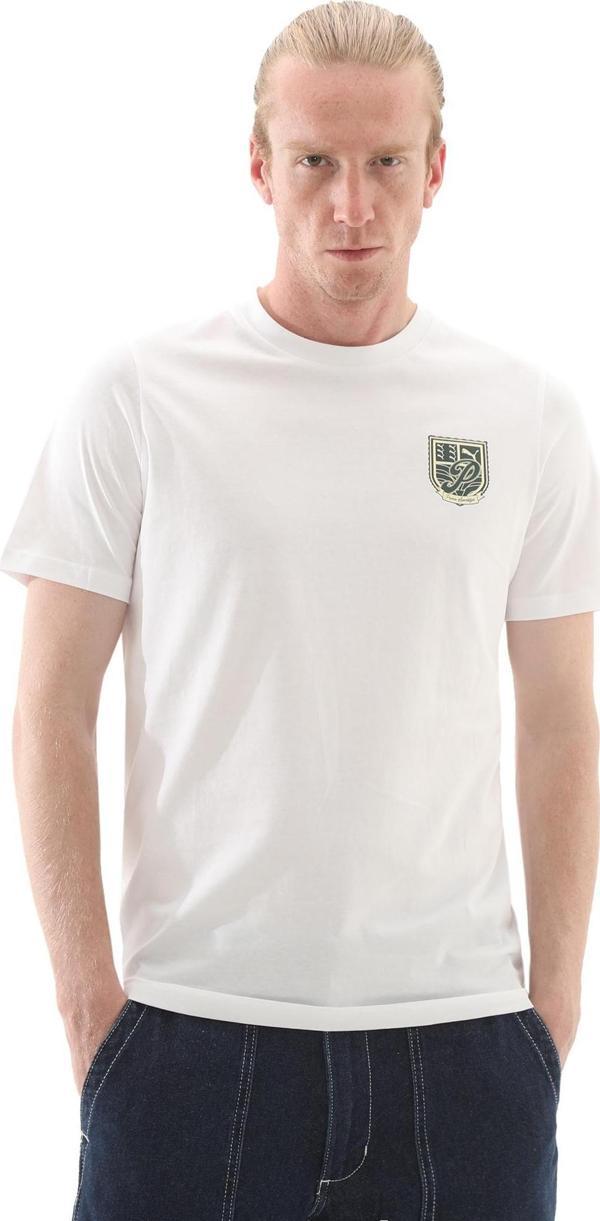 629628-02 Puma Wardrobe Ess Graphic Tee Erkek T-Shirt Beyaz - Image 1
