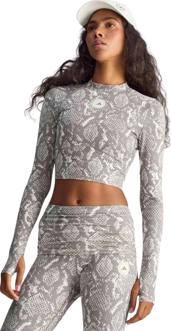 JM8478-K adidas By Stella Mccartney Training Longsleeve Crop Kadın T-Shirt Gri - Image 1