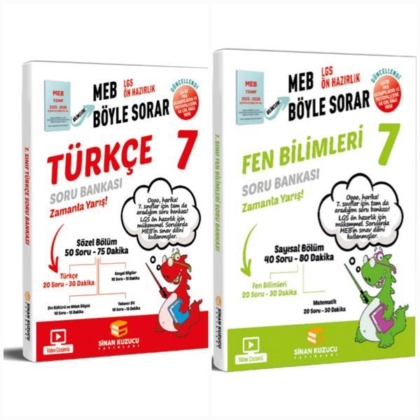2025-2026 7.sınıf türkçe soru bankası ve fen bilimleri soru bankası sinan kuzucu - Sinan Kuzucu Yayınları - Image 1