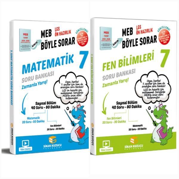 2025-2026 7.sınıf matematik soru bankası ve fen bilimleri soru bankası sinan kuzucu - Sinan Kuzucu Yayınları - Image 1