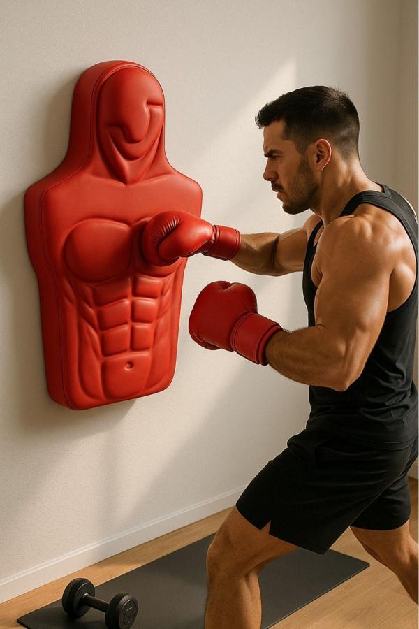 Hepitop Boks Adam Duvar Askılı Boks Standı Kırmızı - Image 1