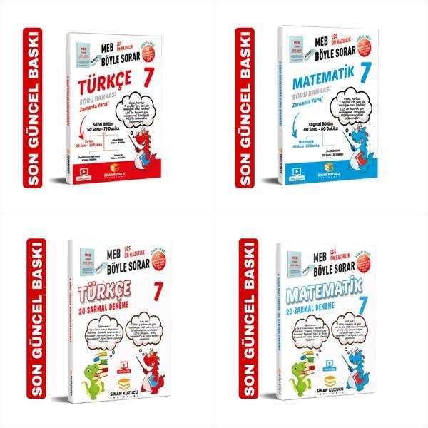 2025-2026 7.sınıf  türkçe matematik soru bankası ve türkçe matematik deneme sinan kuzucu - Sinan Kuzucu Yayınları - Image 1