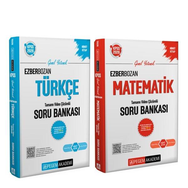 Pegem Yayınları 2026 KPSS Türkçe ve Matematik Soru Bankası Seti 2 Kitap - Pegem Akademi Yayıncılık - Image 1