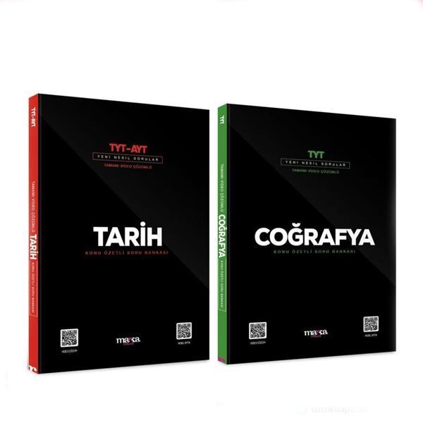 Marka Yayınları TYT AYT Tarih ve TYT Coğrafya Soru Bankası Seti 2 Kitap - Marka Yayınları - Image 1