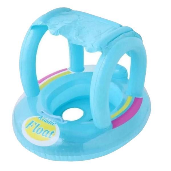 Şişme Gölgelikli Bebe Flotörü Bebek Simiti Baby Float Oturaklı Bebek Simidi - Image 1