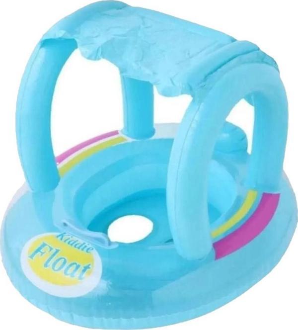 Şişme Gölgelikli Bebe Flotörü Bebek Simiti Baby Float Oturaklı Bebek Simidi - Image 1
