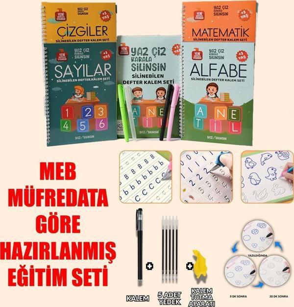 Yeni Müfredata Uygun Öğrenciler Için Türkçe Sihirli Yazı Defter Seti Ile Yazma Öğreniyorum - Image 1