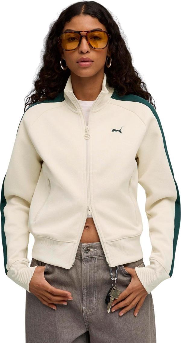 629796-92 Puma T7 Always On Track Jacket Kadın Ceket Krem - Image 1