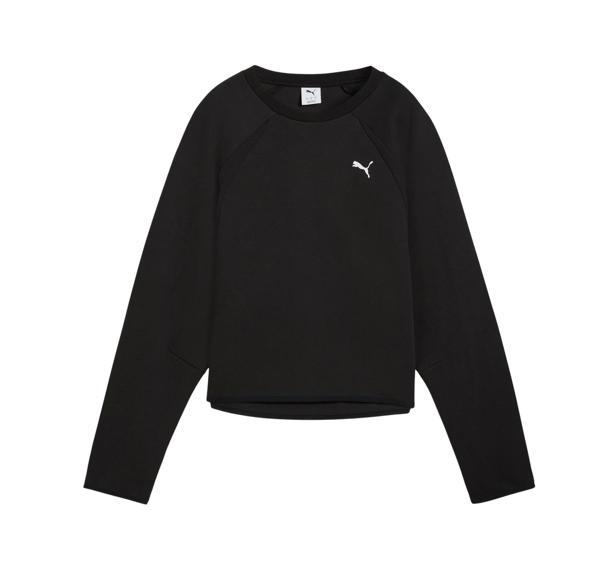 688142-01 Puma Evostrıpe Comfort Short Crew Kadın Ceket Siyah - Image 1
