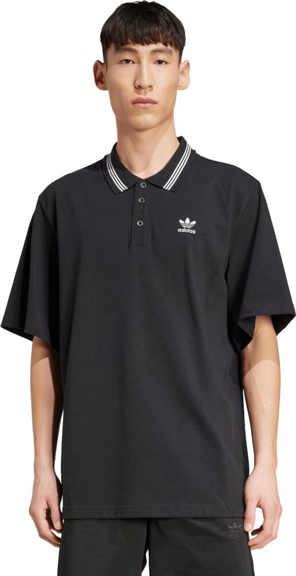 JW5897-E adidas Loose Polo Erkek T-Shirt Siyah - Image 1