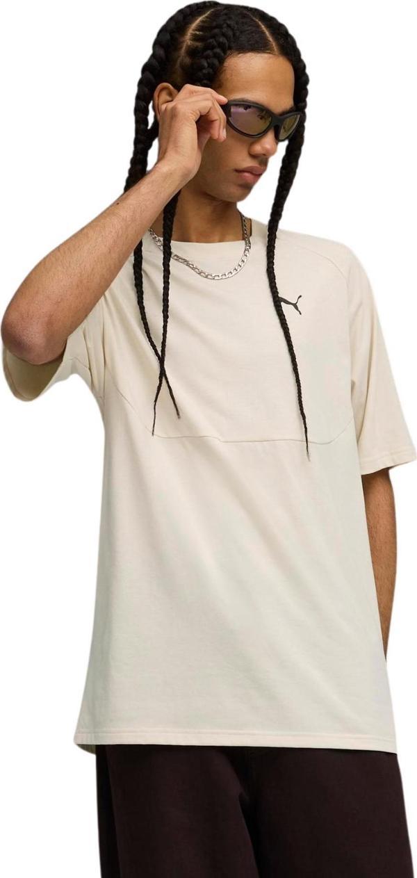 Puma 632100-87 Pumatech Relaxed Graphic Tee Erkek T-Shirt Krem - Image 1