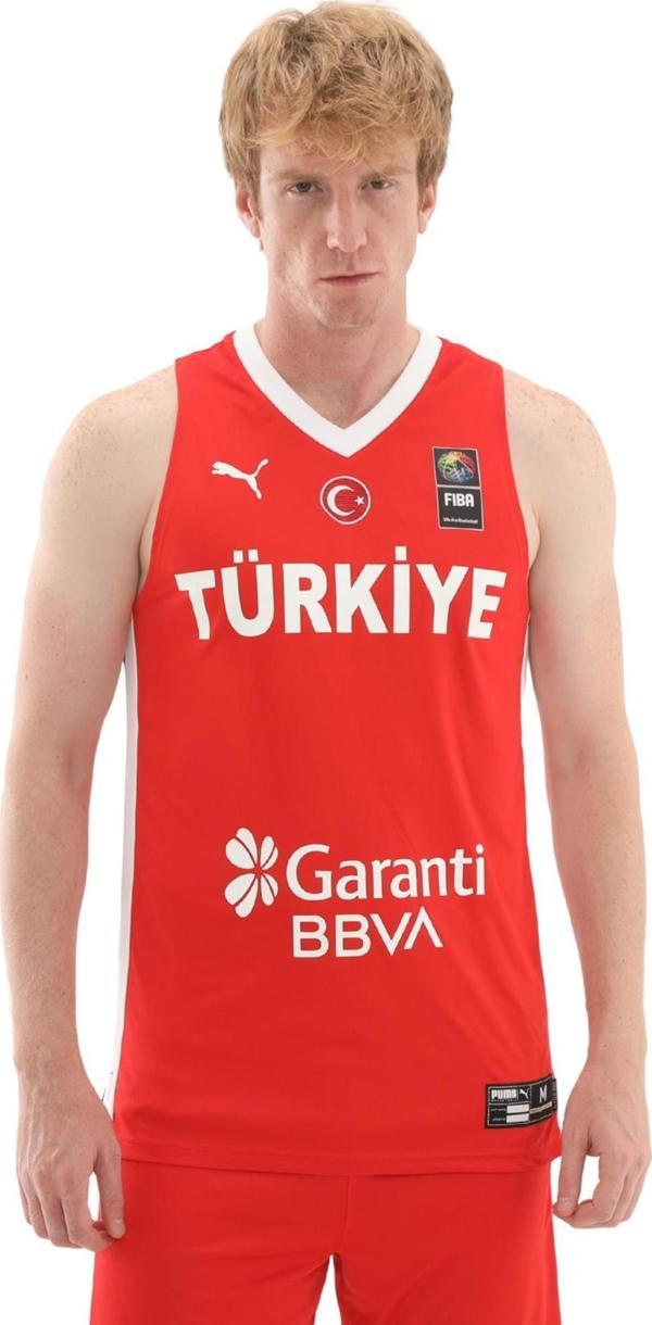 606606-02 Puma T&uuml;rkiye Erkek Basketbol Erkek Forma Kırmızı - Image 1