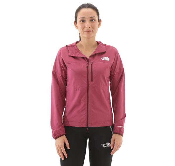 F0A87206EO1-R The North Face W Hıgher Run Wınd Jacket Kadın Yağmurluk-R&uuml;zgarlık Bordo - Image 1