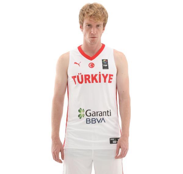606606-01 Puma T&uuml;rkiye Erkek Basketbol Erkek Forma Beyaz - Image 1