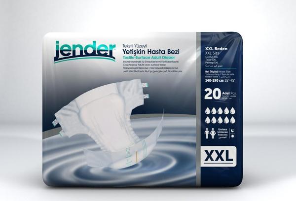 JENDER BELBANTLI HASTA BEZİ 2XLARGE (XXLARGE) EKSTRA XLARGE 20 Lİ 6  PAKET - Image 1