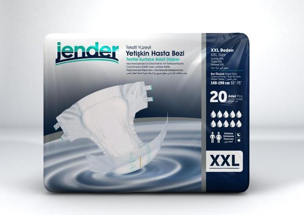 JENDER BELBANTLI HASTA BEZİ 2XLARGE (XXLARGE)  EKSTRA XLARGE 20 Lİ 2  PAKET - Image 1
