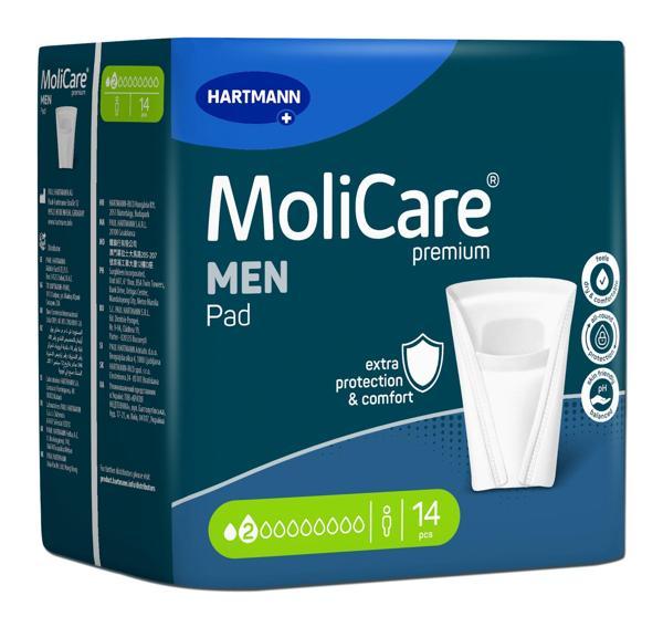  MOLİCARE MEN PAD 2 DAMLA ERKEK MESANE PEDİ  14 LÜ*6 PAKET - Image 1