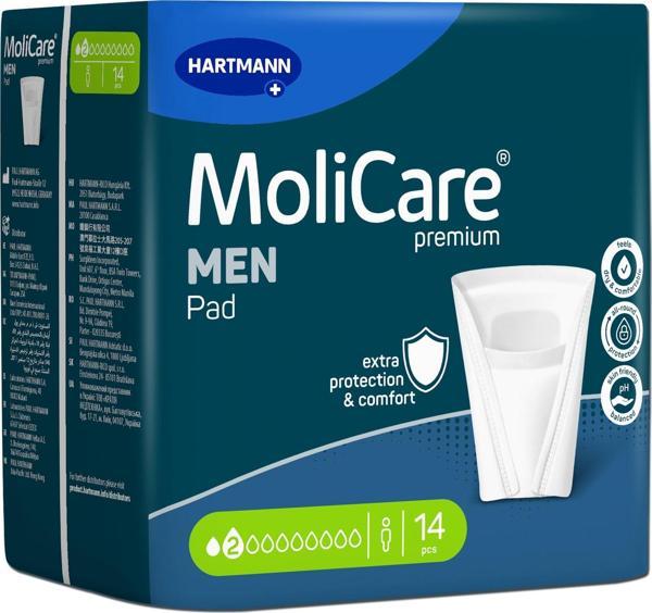  MOLİCARE MEN PAD 2 DAMLA ERKEK MESANE PEDİ  14 LÜ*6 PAKET - Image 1