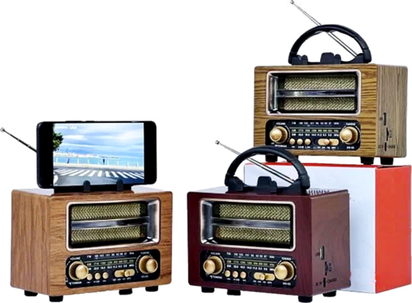 Geseus Torina Nostajik Radyo Müzik Kutusu Bluetooth Hoparlör - Image 1