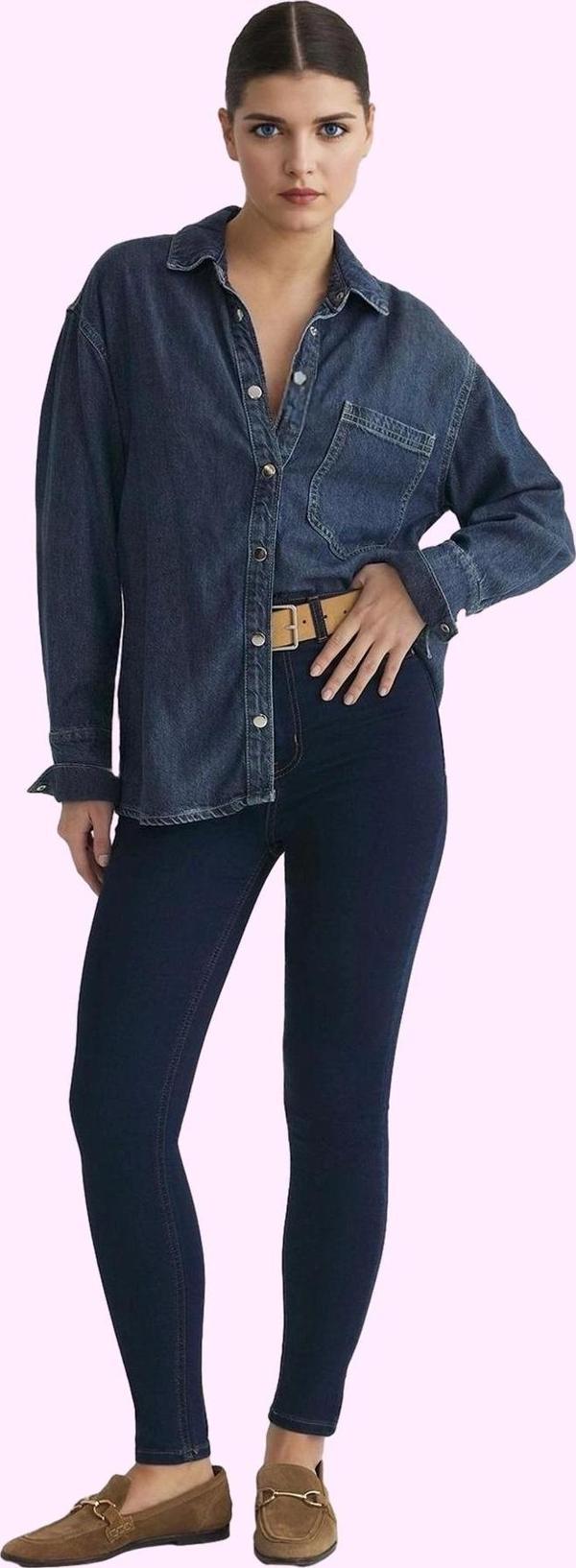 Kadın Skinny Jegging Yüksek Bel Dar Paça Regular Boy Denim Günlük Yaz Aylarının Vazgeçilmezi - Image 1