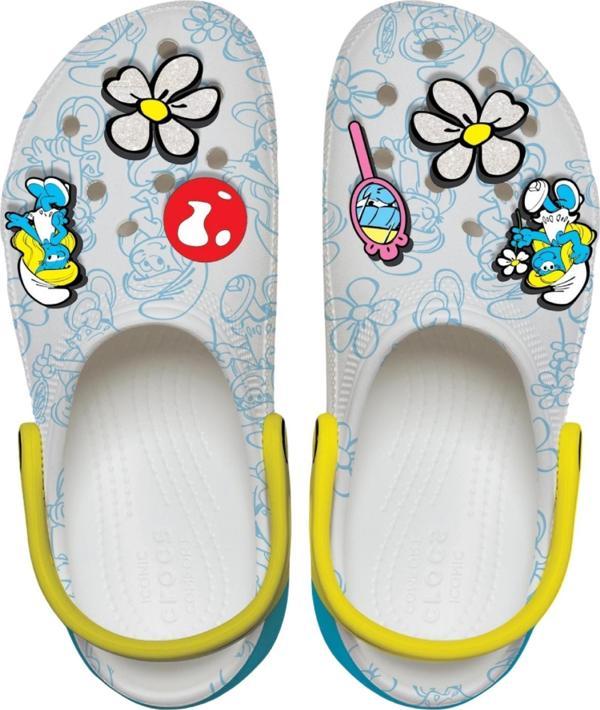 210822-90H Crocs Smurfs Platform Clog Kadın Terlik Gri - Image 1