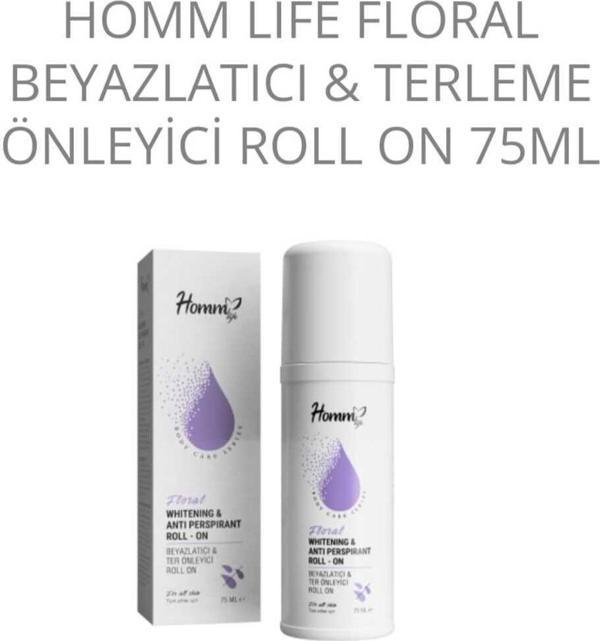 Homm Life Floral Koltuk Altı Roll On Beyazlatıcı Ve Terleme Önleyici 75 ml - Image 1