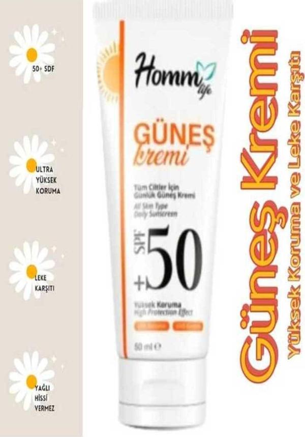 HommBitkisel HOMM LIFE GÜNEŞ KREMİ 50 SPF 50 ML - Image 1