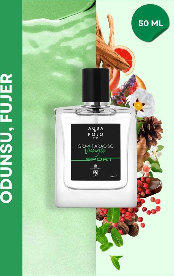 Aqua Di Polo Gran Paradiso Jungle Sport Odunsu, Fujer 50 ml Erkek Edp Apcn000509 - Image 1