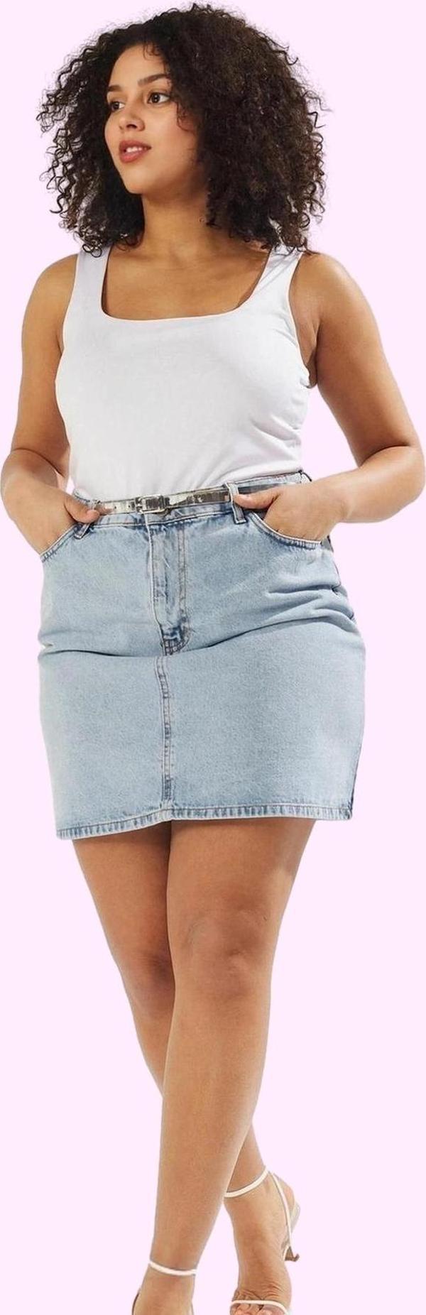 Kadın Yüksek Bel A Line Denim Etek Pamuklu Günlük Kombinler İçin Yaz Aylarının Vazgeçilmezi - Image 1