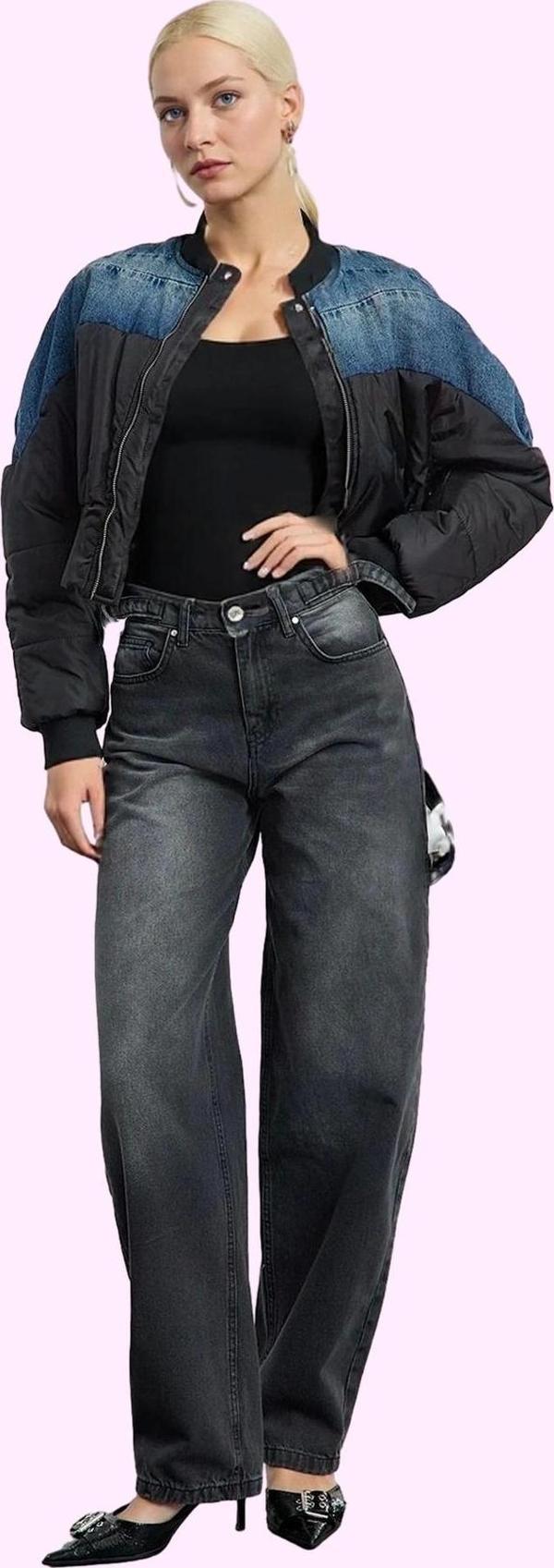 Kadın Yüksek Bel Baggy Jean Pantolon Pamuk Günlük Kombinler Hafta Sonu Yaz Aylarının Vazgeçilmezi - Image 1