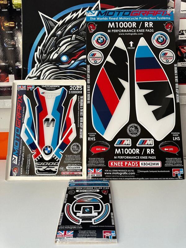 Motografix M Performance Knee-Tank Pads, Filler Cap (BMW M 1000 R/RR) - Image 1