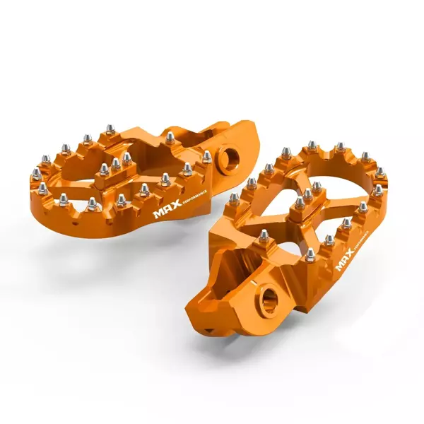 Alüminyum Foot Pegs -Genişletilmiş Ayaklık-Turuncu (Ktm 17-23 Husqvarna 17-23 Gasgas 21-23 uyumlu) - Image 1