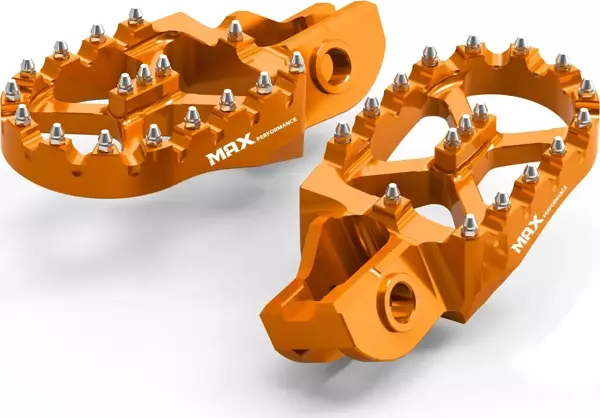 Alüminyum Foot Pegs -Genişletilmiş Ayaklık-Turuncu (Ktm 17-23 Husqvarna 17-23 Gasgas 21-23 uyumlu) - Image 1