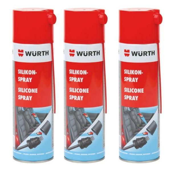 Würth Silikon Sprey 500 ml (Metal Plastik Lastik Parçalar için uzun süreli koruma) - Image 1
