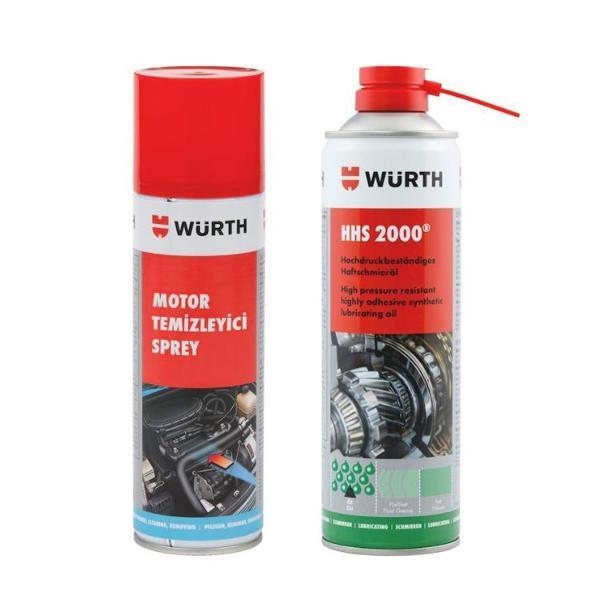 Würth 2'li Bakım Seti (Motor Temizleme Spreyi-Hhs 2000 Yağlama Spreyi) - Image 1